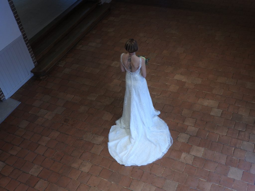 robe de mariée arriere hauteur